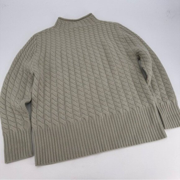 Haven Well Within 100% Cashmere Radiating Cable Knit Roll Neck Sweater Medium - Picture 2 of 5